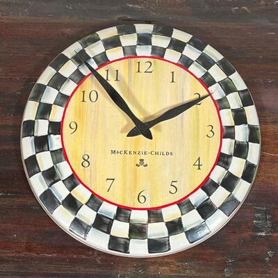 MACKENZIE-CHILDS WALL CLOCK | Enameled wall clock; dia. 12 in.