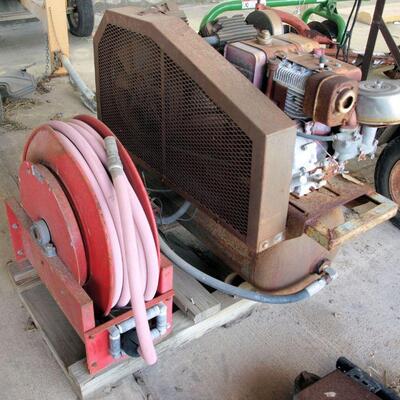 Industrial Commercial 11HP Air Compressor w/Electric Start & Hose Reel 