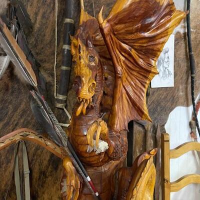Hand carved dragon from Jack Palance estate - we have paperwork 