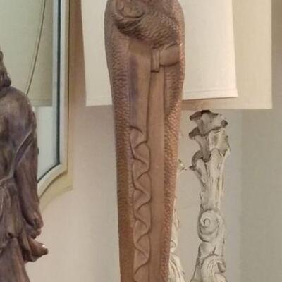 tall hand carved statue of Mary