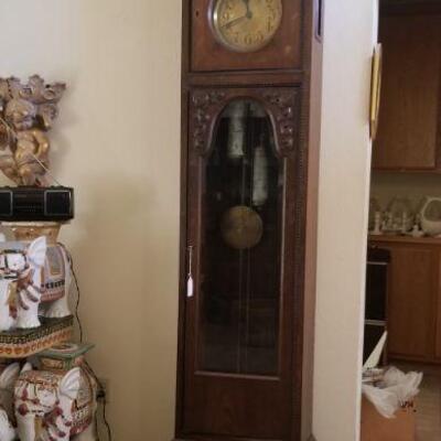 vintage working tall case clock