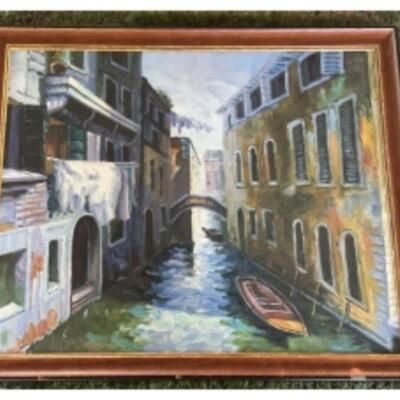 
Signed Water Color Painting- Venice Italy