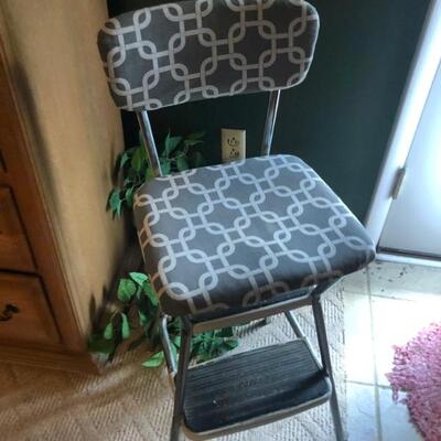 Vintage Recovered Stool Chair 