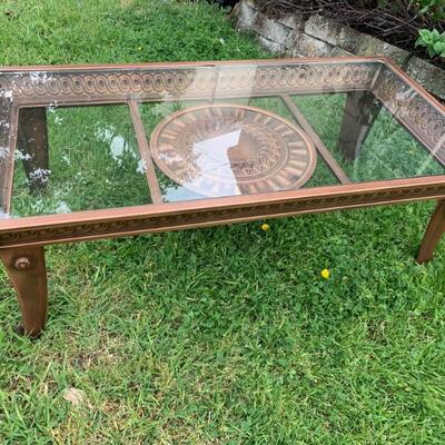 Glass + copper table