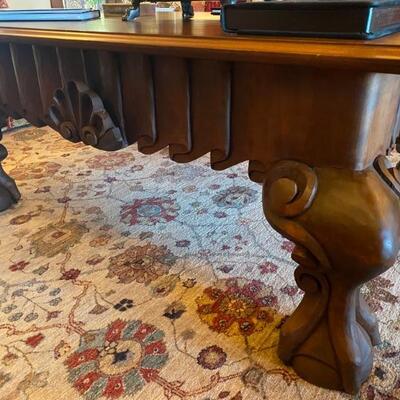Spanish carved wood coffee table-$2.250