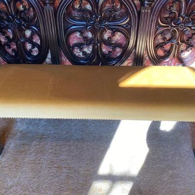 Spanish hand carved bench-$750
