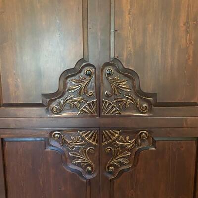 Spanish hand carved armoire 3-$2,000