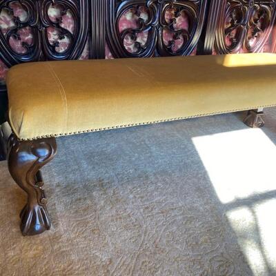 Spanish hand carved bench-$750