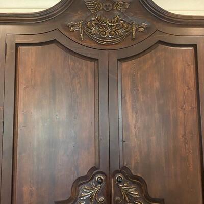 Spanish hand carved armoire 3-$2,000