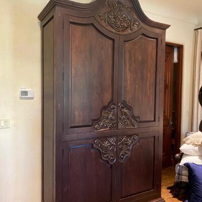 Spanish hand carved armoire 3-$2,000