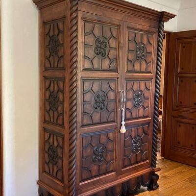 Hand carved Spanish armoire 2-$2,500