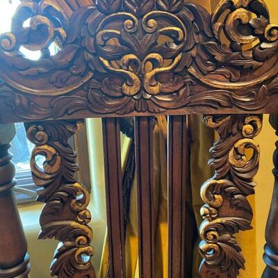 Hand carved arm chairs (2 available)