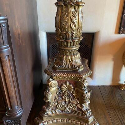 Gold gilt candelabra (2 available, sold separately)-$950 each
