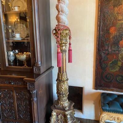 Gold gilt candelabra (2 available, sold separately)-$950 each