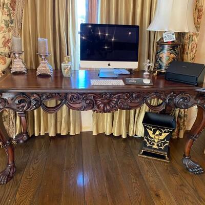 Hand carved writing desk-$2,000