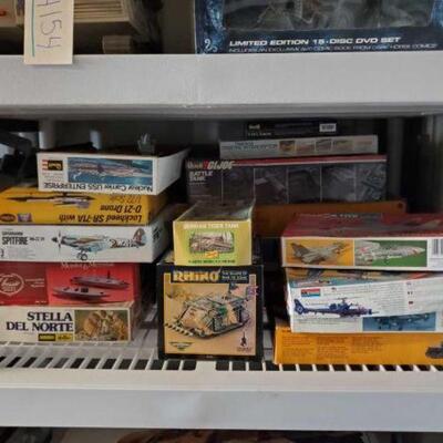 #4158 â€¢ Vintage Military Vehicle Model Kits, Boxes, and Games