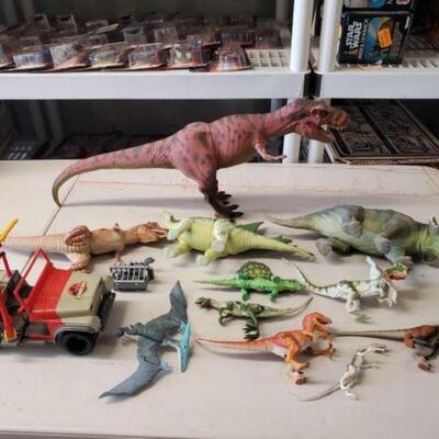 #4116 â€¢ Vintage Jurassic Park Dinosaurs and Vehicle