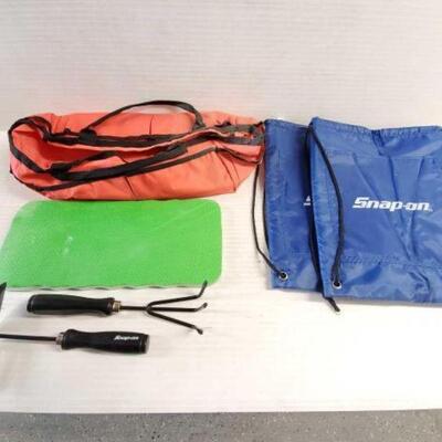 #5612 • 2 Snap-On Drawstring Bags, Garden Cultivators, a Toolbag, and More