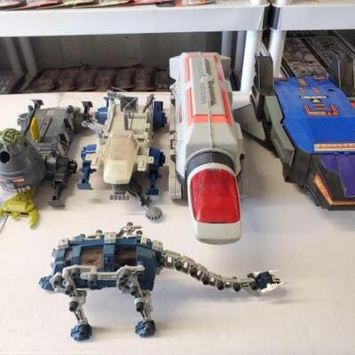 #4152 â€¢ Vintage Gobots Command Center, Thruster, Wheeled Warriors Trail Blazer