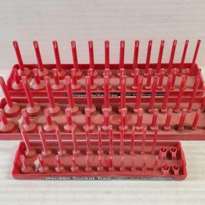 #5626 â€¢ 3 Snap-On Hansen Socket Trays for 1/4" and 3/8" Drive Standard Sockets
