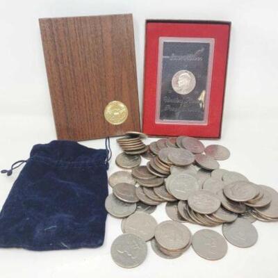 #1230 • (77) 1971-1978 Eisenhower Dollars and 1887 Morgan Silver Dollar