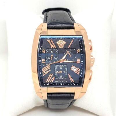1010	

Versace WLC Sapphire Crystal Wrist Watch
Genuine Leather Band
 