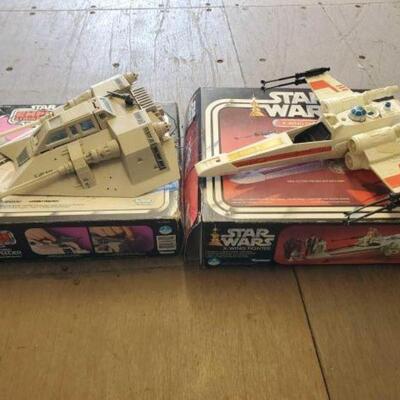 #4064 â€¢ Star Wars Rebel Armored Snowspeeder and X-Wing Fighter in original boxes