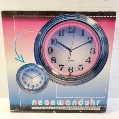 5500 • Neonwanduhr Neon Clock in Original Box