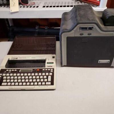 #2556 â€¢ Brother EP-20 Typewriter and Fargo HDP5000 ID Card Printer
