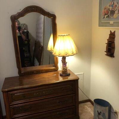 Vintage Lamp/Trash Can