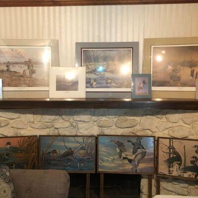 Vintage Duck T.V. Trays/Wood Look