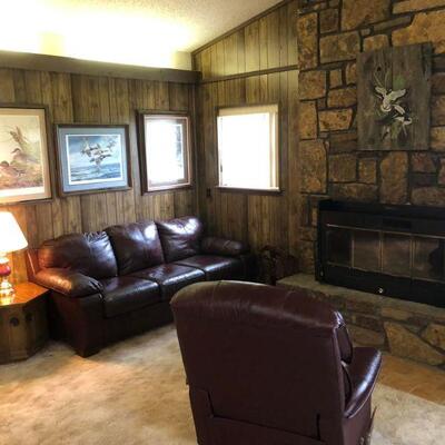 Leather Ashley Sofa/Recliner