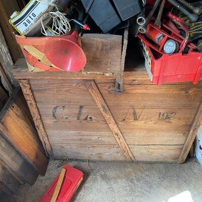 Old crates and tools