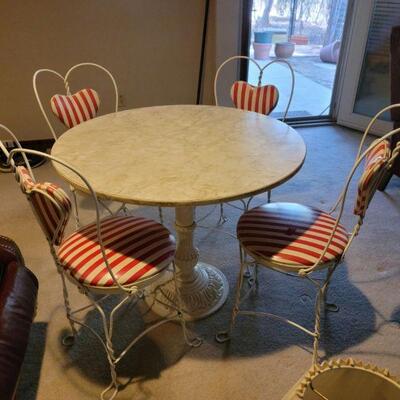 Ice Cream Parlor Chairs & Table