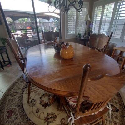 75% OFF oak dining table and 4 chairs