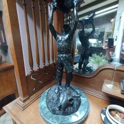SOLD Remington sculpture native american