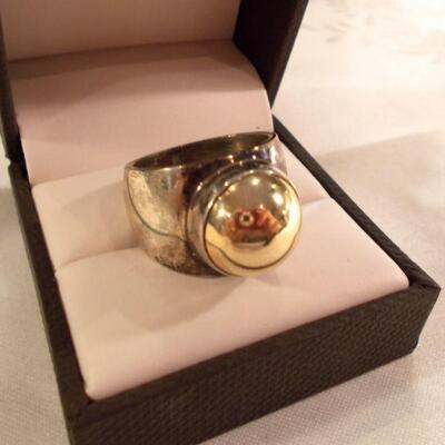 Sterling and 14k Ring