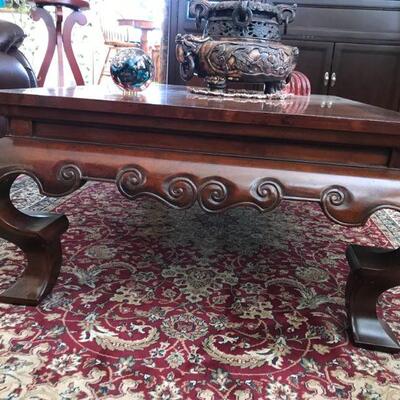 Baker Furniture Collector's Edition Chinoiserie Coffee Table. Measures 40 x 28”. Asian style. 	