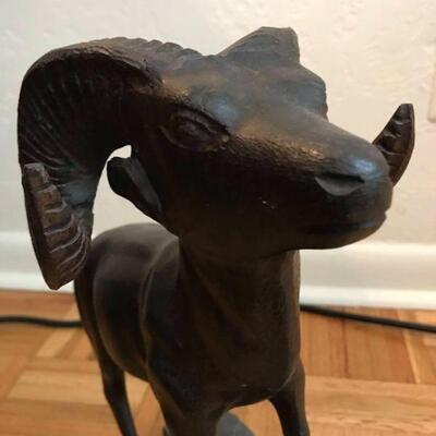 Ironwood Ram Sculpture SGRI Indian, Sonora, Mexico 15” tall, 12 wide