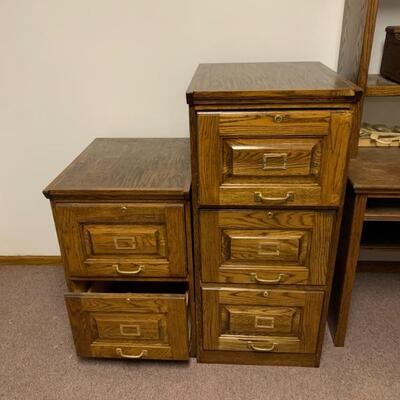 Wood file cabinets nice! 