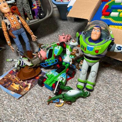 LARGE COLLECTION of TOYS | Including Power Ranges, GI Joe, Legos, Toy Story characters (Woody, Buzz, etc.),  and a new in box 1984...