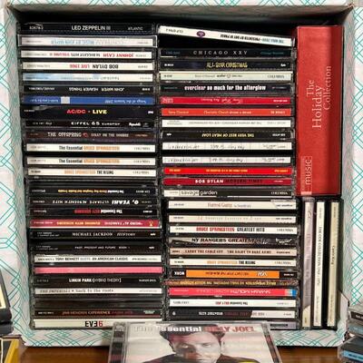 LARGE GROUP CDs | Assorted CDs, most in cases, including Billy Joel, Led Zeppelin, Eagles, Bob Dylan, The Who, James Taylor, and many...