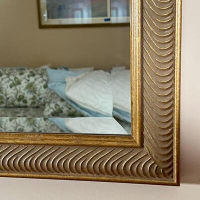 BEVELED GLASS WALL MIRROR | Overall 28-1/2 x 40-1/2 in.