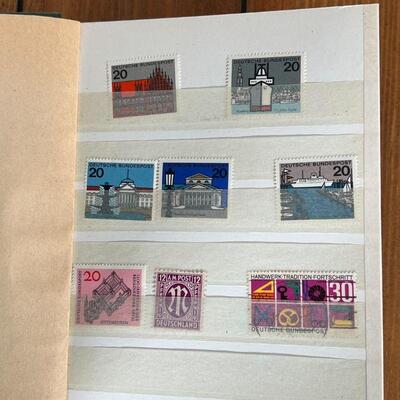 BOOK of STAMPS | Collector's book of international and American stamps, some unmarked