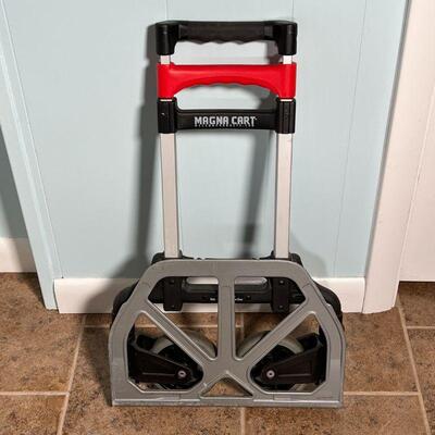 MAGNA CART FOLDING DOLLY | Folds down to compact size for storing, max weight 150 lbs