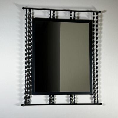 METAL FRAME MIRROR | Wall mirror; overall 25-1/2 x 21-1/2 in. 