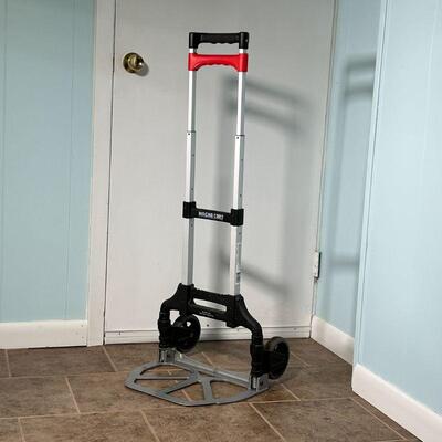 MAGNA CART FOLDING DOLLY | Folds down to compact size for storing, max weight 150 lbs