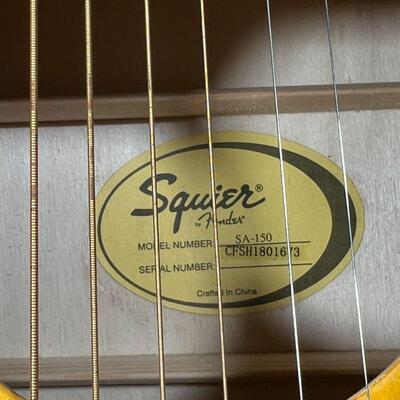 FENDER SQUIER ACOUSTIC GUITAR | Model SA-150; with a soft gig bag and strap