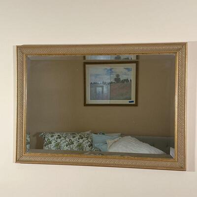 BEVELED GLASS WALL MIRROR | Overall 28-1/2 x 40-1/2 in.