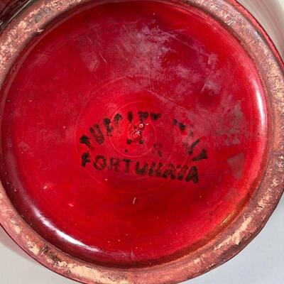 FORTUNUTA AMPHORA VASE | Mottled oxblood glaze, marked on the base; h. 16 x dia. 13 in.